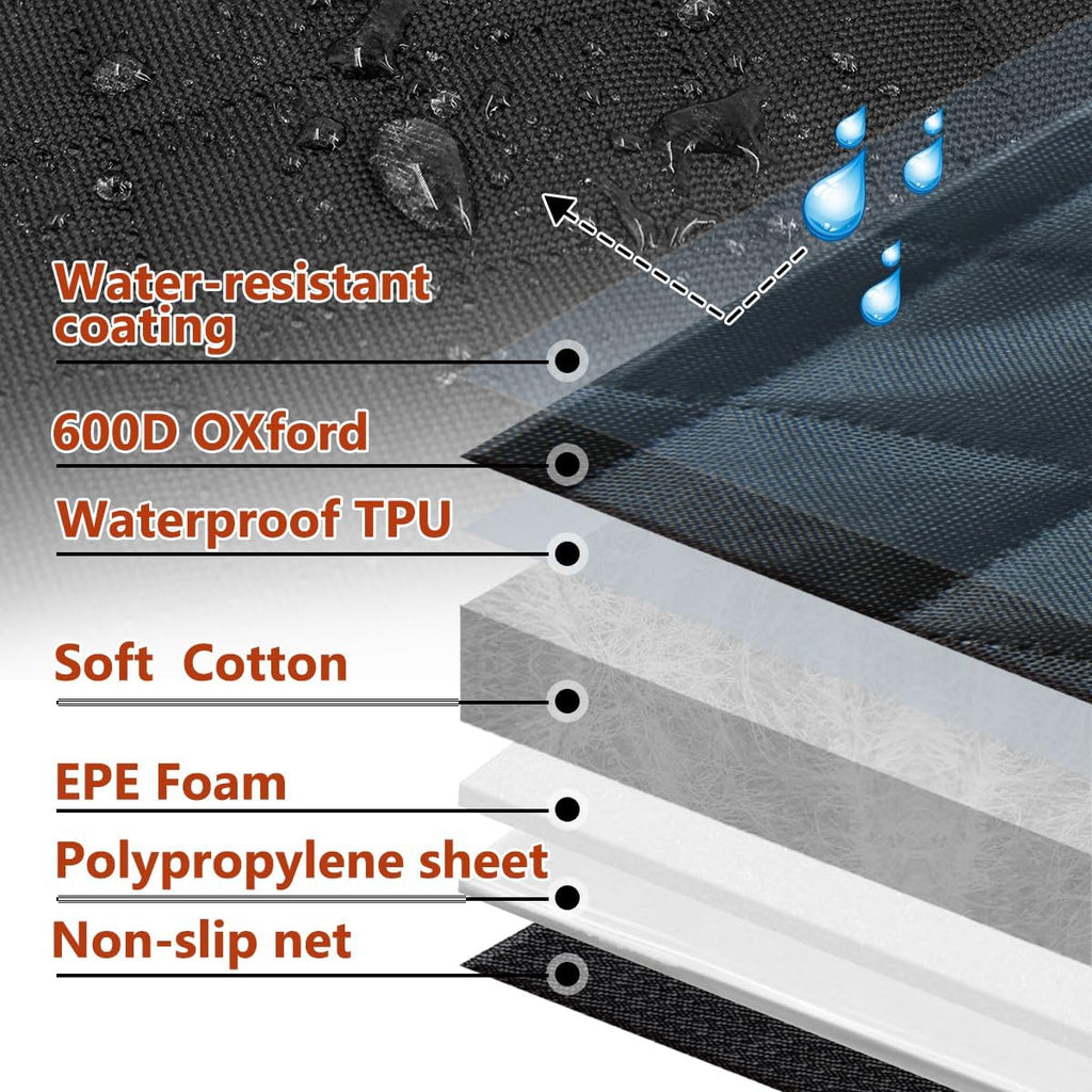 Dog Car Seat Cover, Dog Hammock for Car Backseat, Non Inflatable Seat Cover for Back Seat,Hard Bottom Back Seat Protector for Cars,Trucs & Suvs