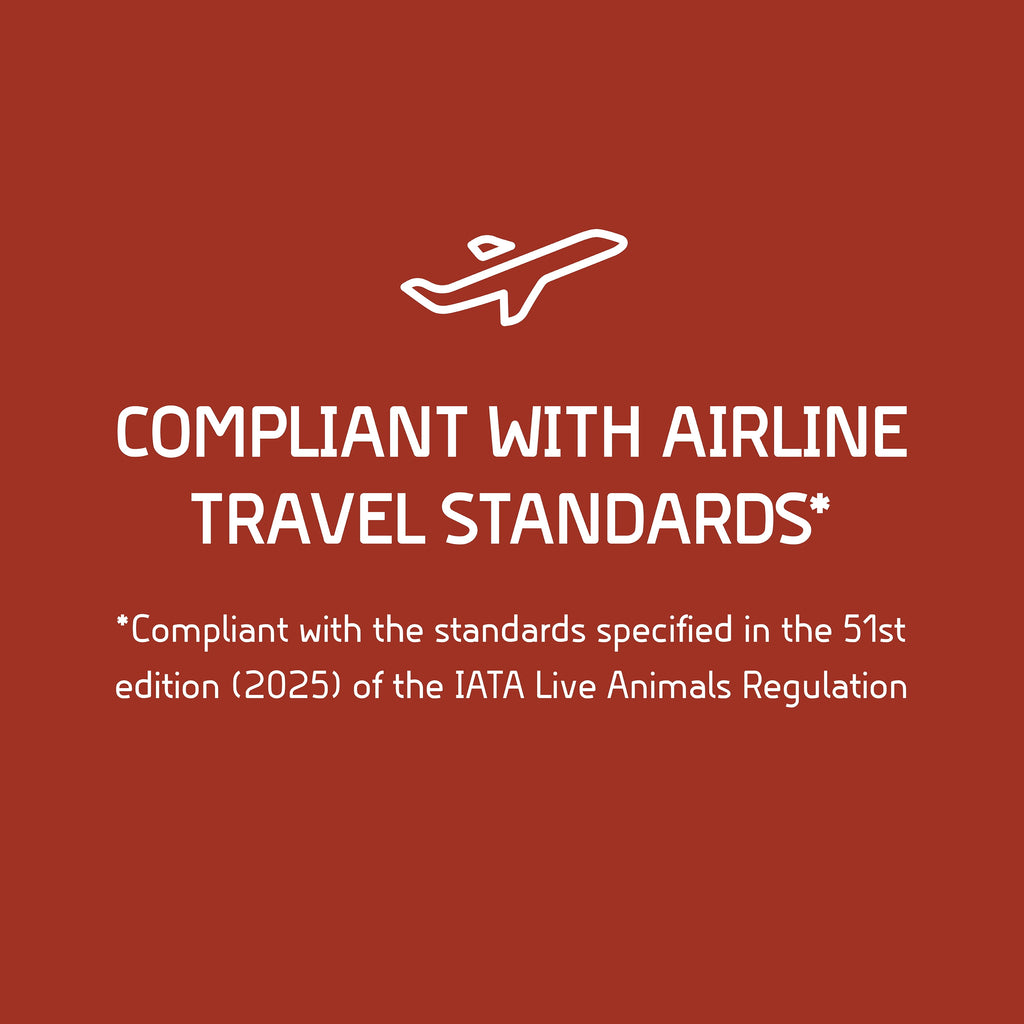 Airline Approved Plastic Dog Kennel with Wheels, Large