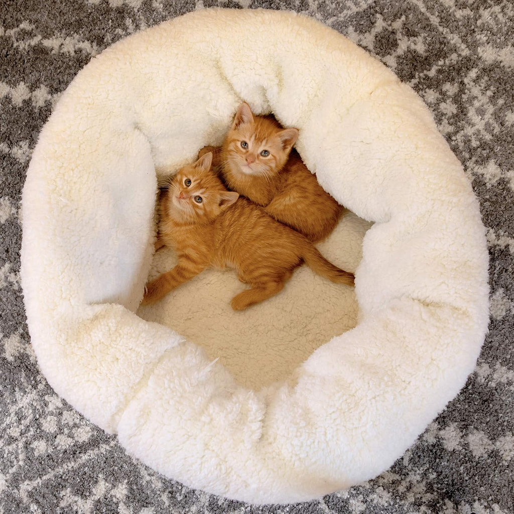 Deep Dish Donut Bed, off White (CM-10086-CS01)