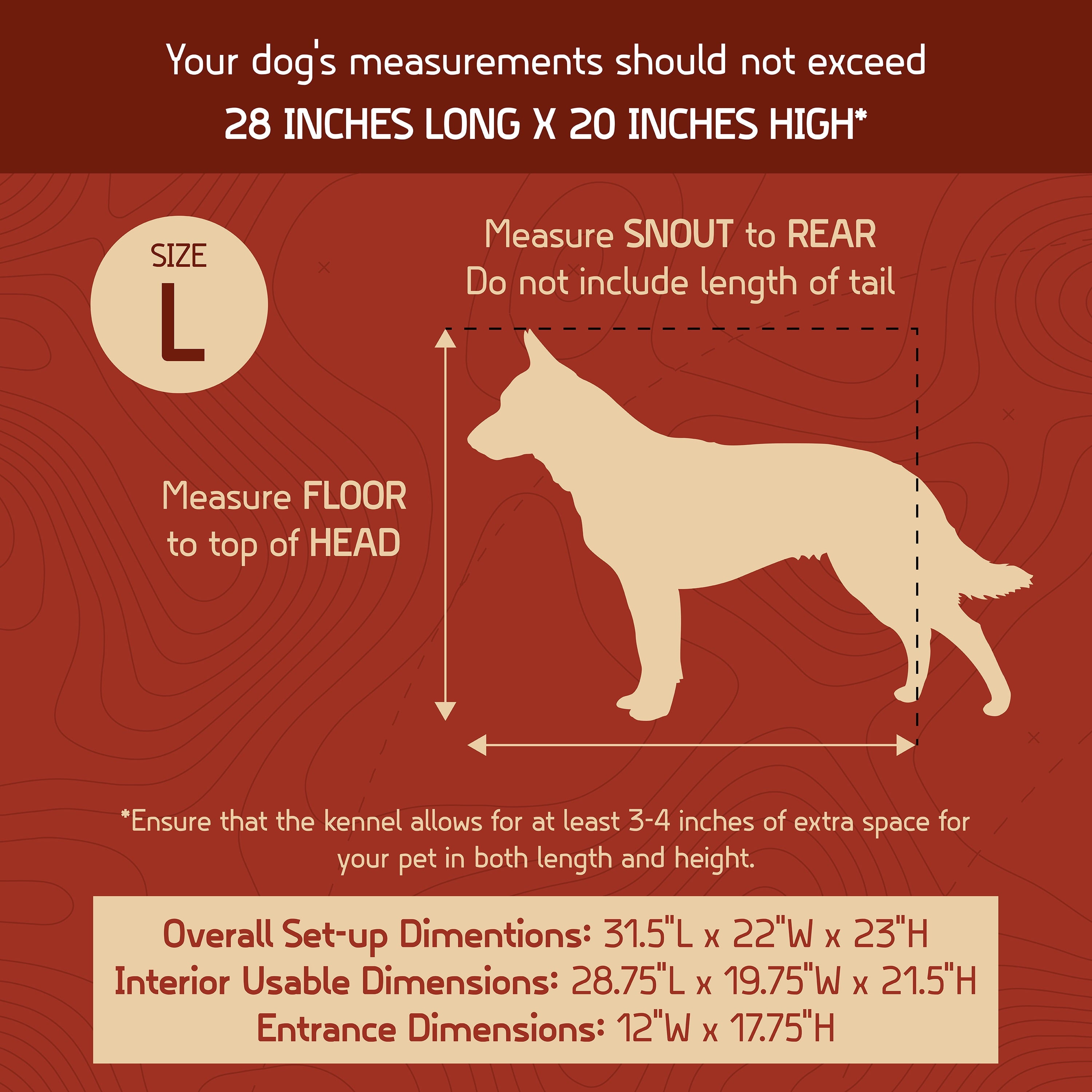 Airline Approved Plastic Dog Kennel with Wheels, Large